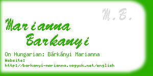 marianna barkanyi business card